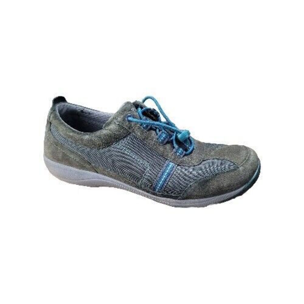 Dansko Helen Walking Shoes Gray Green 4503771977 Womens Size 9.5 Suede Sneakers